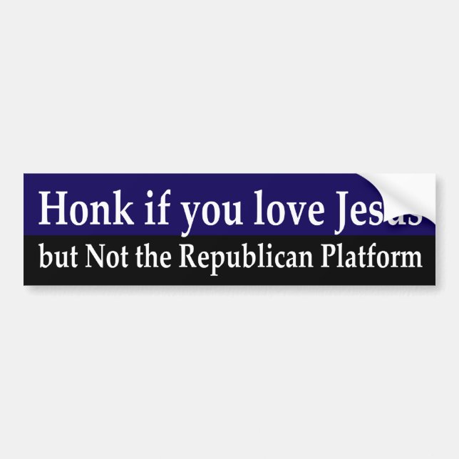Jesus not Republican Bumper Sticker (Front)