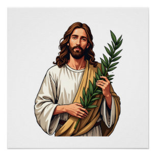 Jesus Olive Branch Vintage Engraved Tee 2 Poster