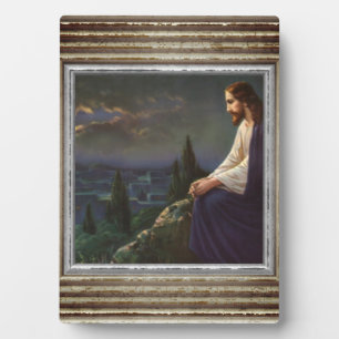 Jesus On A Mountain Plaque