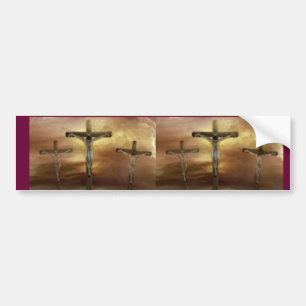 JESUS ON THE CROSS BUMPER STICKER