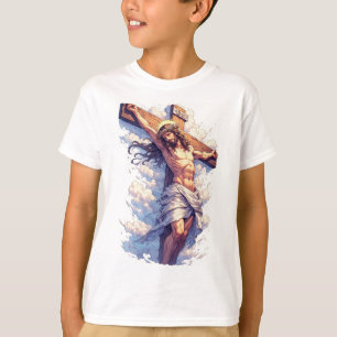Jesus on the Cross Christian Kid's Tee Shirt