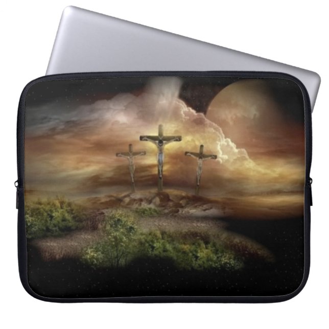 JESUS ON THE CROSS LAPTOP SLEEVE (Front)
