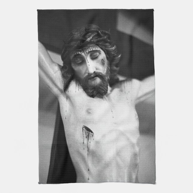 Jesus on the cross tea towel (Vertical)