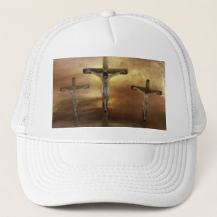 JESUS ON THE CROSS TRUCKER HAT