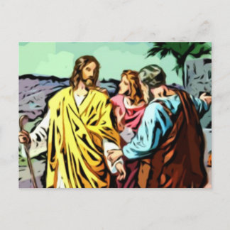 Jesus on the Road to Emmaus Postcard