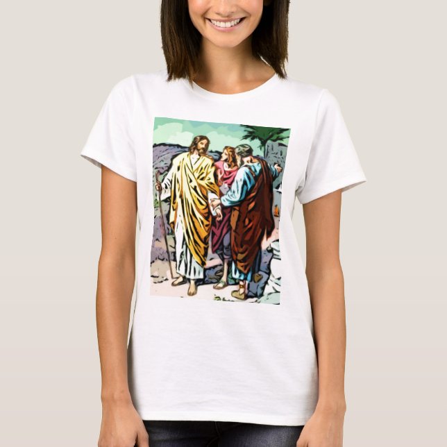 Jesus on the Road to Emmaus T-Shirt (Front)
