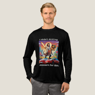 Jesus on Trex vs electric car Tri-Blend Shirt