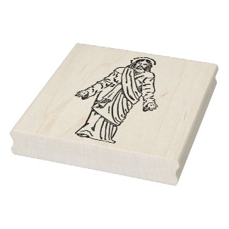 Jesus open arms illustration art stamp