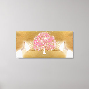 Jesus Open arms Nails in Hands Tree Of Life Canvas Print