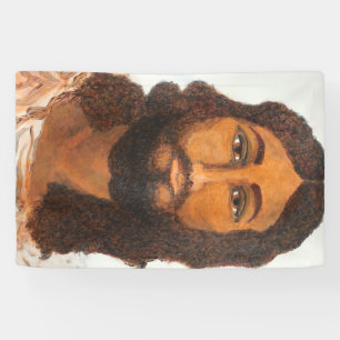 Jesus original painting print card. banner