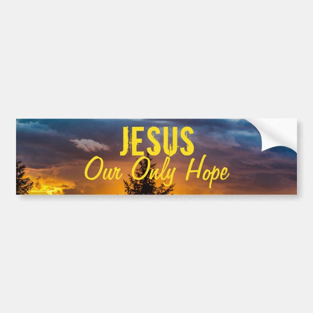 Jesus Our Only Hope Bumper Sticker (Front)