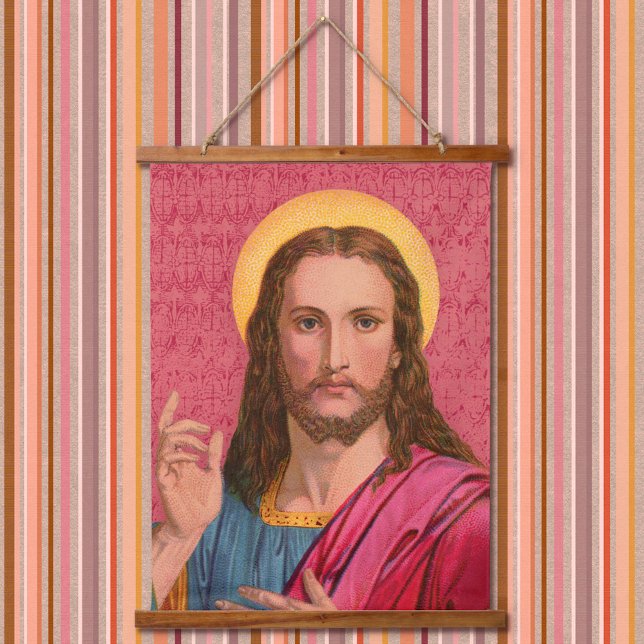 Jesus Our Saviour Hanging Panel Tapestry (Creator Uploaded)