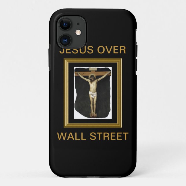 JESUS OVER WALL STREET Case-Mate iPhone CASE (Back)