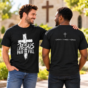 Jesus Paid In Full Christian Cross Gospel Equation T-Shirt