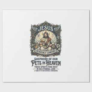 Jesus Pet Memorial Remembrance Shirt Christian Gra Wrapping Paper