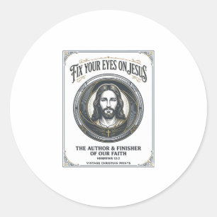 Jesus Photography Mum Family Photographer Vintage Classic Round Sticker