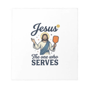 Jesus Pickleball The One Who Serves Shirt Notepad