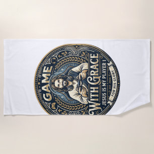 Jesus Pickleball Vintage Shirt Christian Graphic_1 Beach Towel