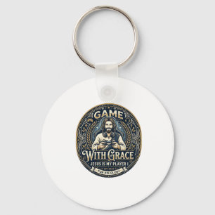 Jesus Pickleball Vintage Shirt Christian Graphic_1 Key Ring