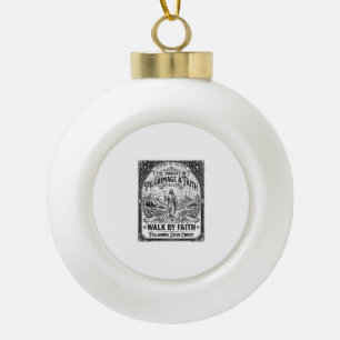 Jesus Pilgrimage Camino Holy Journey Ceramic Ball Christmas Ornament