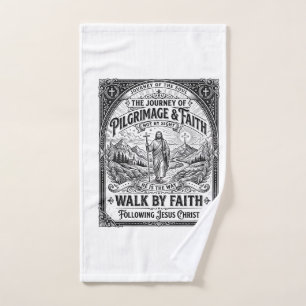 Jesus Pilgrimage Camino Holy Journey Hand Towel