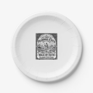 Jesus Pilgrimage Camino Holy Journey Paper Plate