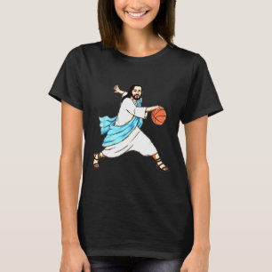 Jesus Play Basketball Fun Christmas T-Shirt