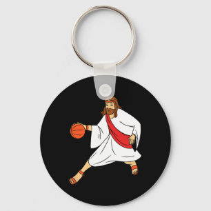 Jesus Playing Basketball 1 Key Ring
