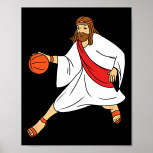 Jesus Playing Basketball 1 Poster