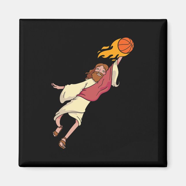 Jesus Playing Basketball  Magnet (Front)