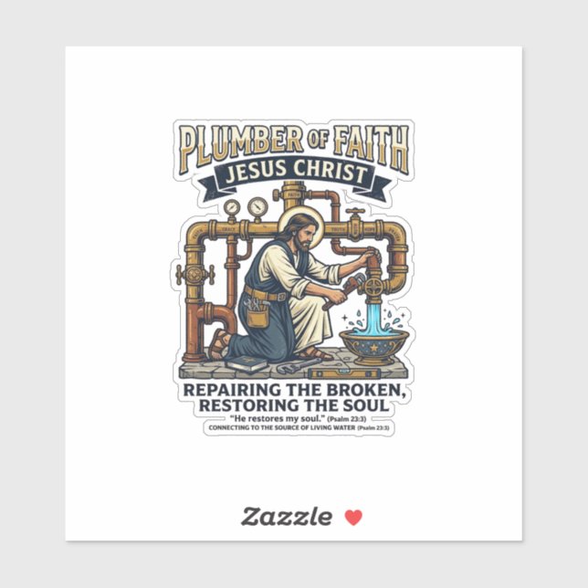 Jesus Plumber Graphic Tee Christian Art_1 (Sheet)