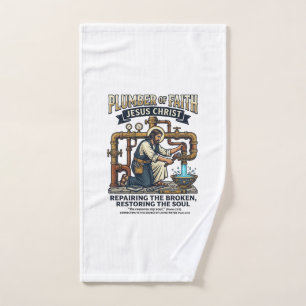 Jesus Plumber Graphic Tee Christian Art_1 Hand Towel
