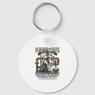 Jesus Plumber Graphic Tee Christian Art_1 Key Ring