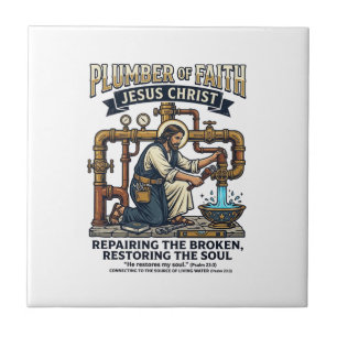 Jesus Plumber Graphic Tee Christian Art_1 Tile