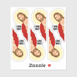 Jesus portrait sticker - I saw that Religious gift
