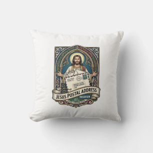 Jesus Postal Address Heaven Jesus Postal Address H Cushion
