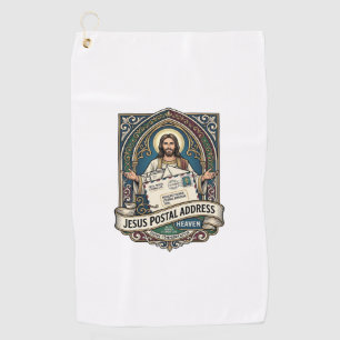 Jesus Postal Address Heaven Jesus Postal Address H Golf Towel