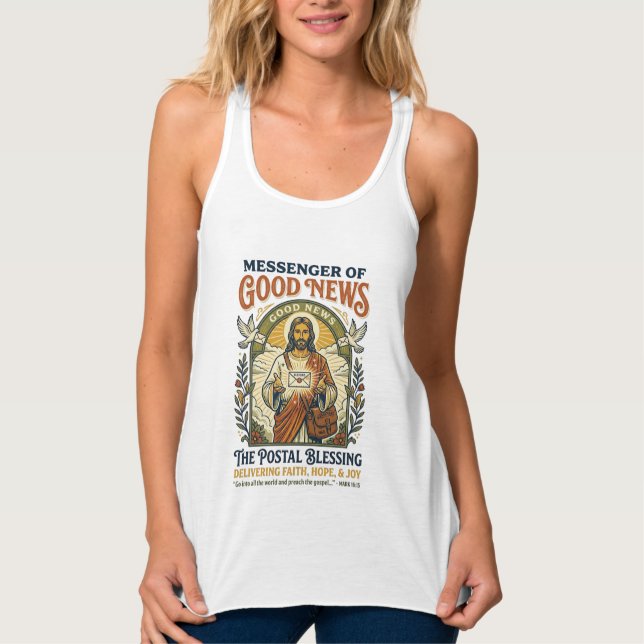 Jesus Postal Worker Delivery Shirt Faith Based Des (Front)