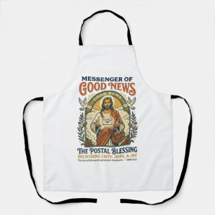 Jesus Postal Worker Delivery Shirt Faith Based Des Apron