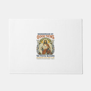 Jesus Postal Worker Delivery Shirt Faith Based Des Doormat