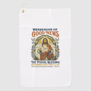Jesus Postal Worker Delivery Shirt Faith Based Des Golf Towel