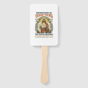 Jesus Postal Worker Delivery Shirt Faith Based Des Hand Fan