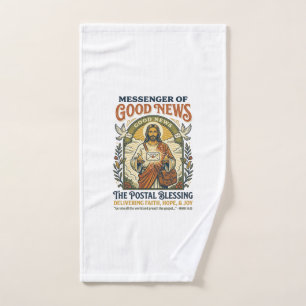 Jesus Postal Worker Delivery Shirt Faith Based Des Hand Towel