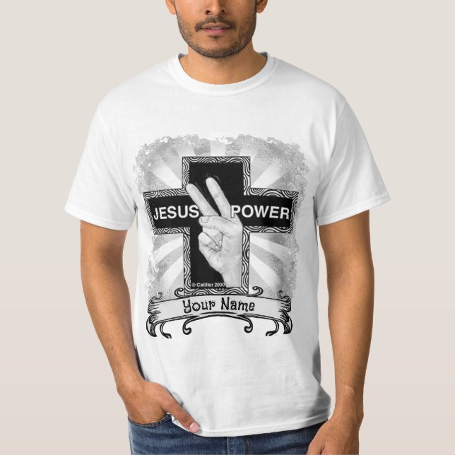 Jesus Power christian t-shirt (Front)