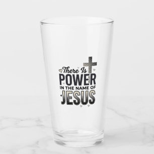 Jesus Power Religious Vintage Typography Shirt Glass