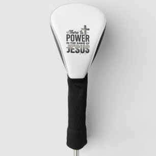 Jesus Power Religious Vintage Typography Shirt Golf Head Cover