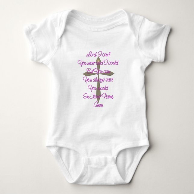 Jesus Prayer Baby Bodysuit (Front)