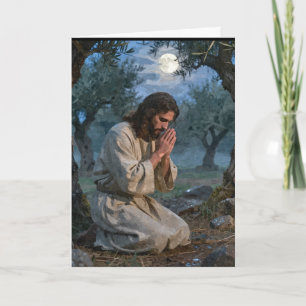 Jesus praying card
