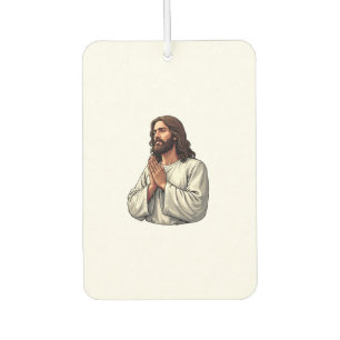 Jesus Praying Hands Vintage Engraving Tee 2 Car Air Freshener