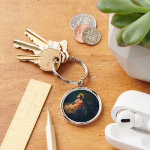 Jesus Praying in the Garden of Gethsemane Key Ring